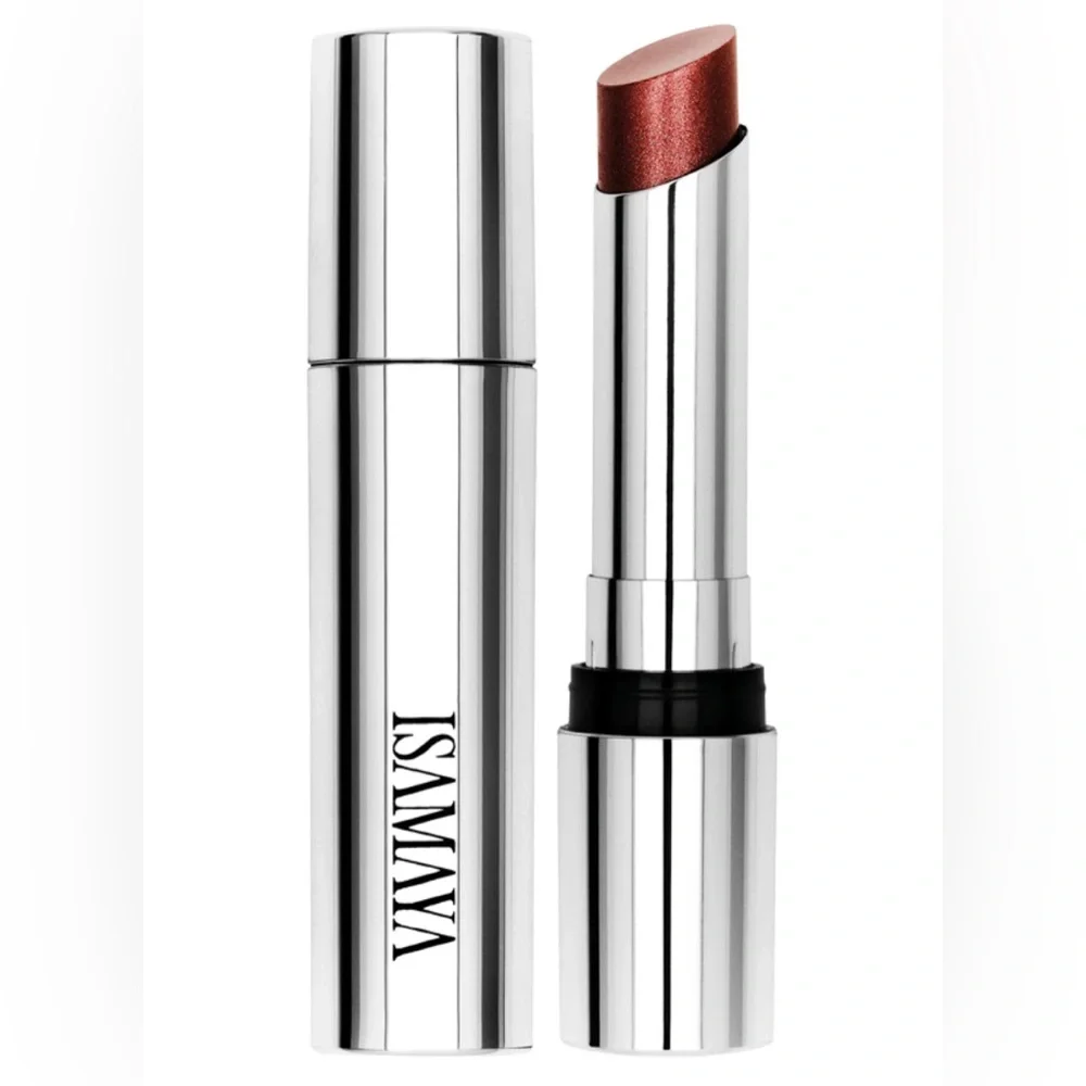 ISAMAYA Metal Lip Balm Metallic Lipstick Burnt Coral full size 3g